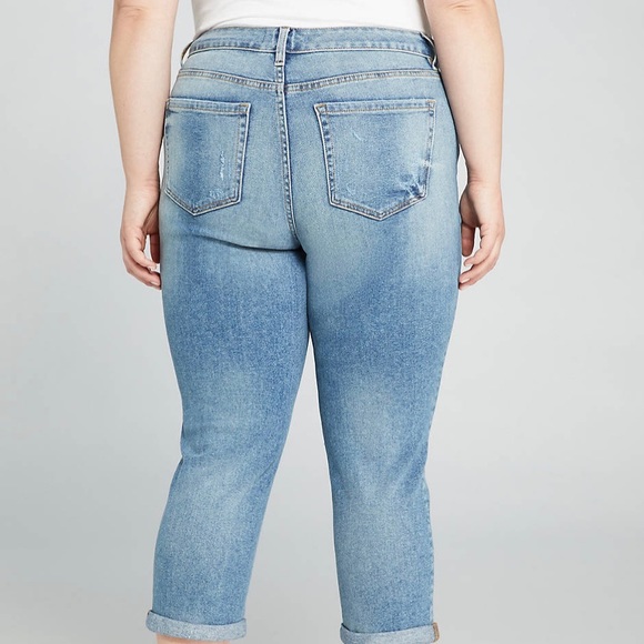 Lane Bryant distressed crop pants - Picture 2 of 3